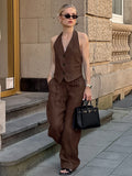 New Pure Cotton Comfortable Vest Trouser Trousers Commuting Set Spring And Summer Fashion Temperament Two-Set Women 68HZ