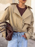 New Karat Color Double-D Row Suit Trench Coat Casual Jacket Woman In Autumn 2025 68HZ