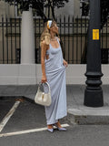 2025 Summer Casual Sling Sling Vest Set Knitted Fashion Loose Long Skirt Temperament Two-Set Female 68HZ
