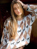 Autumn And Winter Round-Neck Sweater Jacket 2025 New Long-Sleeved Knitted Shirt Hit Colored With A Coat 68HZ