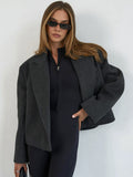 Autumn And Winter Fashion Short Blazer Women's Senior Sense Of Age Reduction Tying Waist Hair Suit Suit 68HZ
