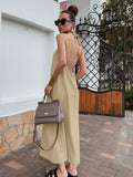Casual Sexy Summer Ribbon Bare Back Fashion Dress Dress Cotton Can Breathe Kaat Long Dress Women's Dress 68HZ