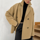 Autumn And Winter New Hair Coat Suit Collar Temperament Loose Thick Coat 2025 Fashion Commuting Women's Clothing 68HZ