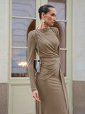 Autumn Design French Dress Dress Dress Female Texture To Feel Skinny Evening Dress 68HZ