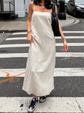 Kiche Cotton Leprosy Resort Sling Square Collar Dress 2025 Spring And Summer Fashion New Long Dress Woman 68HZ