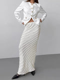 Spring 2025 New Dress Repair Kite Knitted Skirt Fashion New Long Dress 68HZ