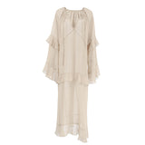 Ki-Color Autumn And Winter New Bat Sleeve Dress 2025 Fashion Sunscreen Hooded Dress Woman 68HZ