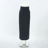 Commuting Height Waist Striped Straight Straight Skirt 2025 New Autumn Fashion Women's Clothing 68HZ