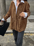 British Style Velvet Loose Leisure Millard Jacket 2025 Autumn Fashion New Frosted Velvet Suit 68HZ