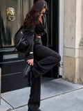 2025 Commuter Suit Women Two Sets Of Retro Collar Two Buckle Loose Umbilled Short Coat Suit Suit 68HZ