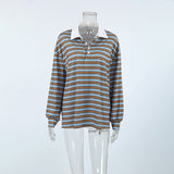 Cool Spicy T-Shirt Small Collider Striped Easier T-Shirt 2025 Autumn Fashion New Vintage Long Sleeves 68HZ