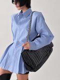 2025 New Temperament Commuter Cotton Shirt Long-Sleeved Tidly Tidling Design Blouse 68HZ
