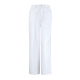 High Street White Straight Tube Drag Floor Leisure Trousers 2025 Autumn And Winter Fashion New Trousers 68HZ