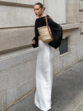 2025 New French-Style Soft White Banquet Fascling Fishtail Skirt Femininity High Waist And Floor Skirt 68HZ
