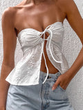 Fashion Sexy Tat-Carrying White Vest Short Top Summer Lazy Temperament 68HZ