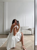 Women's Clothing 2025 Spring And Summer New Design Slings Short Skirts Women's Bare Back Bows Slimming Dress 68HZ