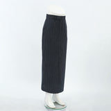 Commuting Height Waist Striped Straight Straight Skirt 2025 New Autumn Fashion Women's Clothing 68HZ