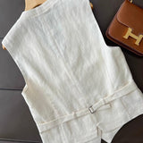 2026 Summer New Korean Fashion Design Temperament Suit Vest + Broad Leg Pants Two-Piece Set In Fashion 68HZ