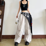 Women's Clothing WISH Summer New Street Fashion Hop Letter Print Loose Waist Cover Girl 68HZ