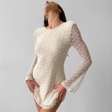 Apcotic Sexy Body-Dressed Round Tie With A Jacarat Dress 2025 Spring Fashion New Short Dress Woman 68HZ