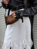 Design Sense Of Niche Lace Splicing Irregular White Half-Body Skirt Women High Waist Thin Long A-Shaped Skirt 68HZ
