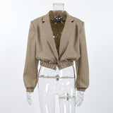 In The Autumn Of 2025, The New Women's Short-Form T-Shirt Blazer Retro Loose And Thin Suit Suit Suit 68HZ