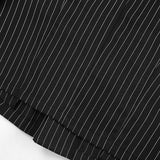 Vintage Black And White Striped Short Blazer 2025 Autumn Fashion New Cardigan 68HZ