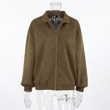 2025 Autumn And Winter High-End Jacket Retro Personality Street Cardy Color Velvet Warm Coat Woman 68HZ