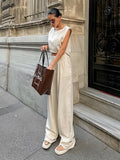 Street Style Fashion Casual Set Cassette Cotton Sleeveless Top Trousers Two Sets Of Summer Women 68HZ
