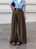 Ambient Leg Pants Women's Autumn New British Style Light Fall Pressure Frills With A Frills In A Frills 68HZ