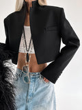 High-End Small Collar Fashion Short Coat 2025 Autumn And Winter New Small Suit Top 68HZ