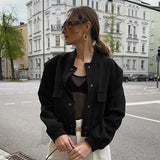 White Long-Sleeved Baseball Uniform Women's Clothing 2025 New Ins Wind Women's Jacket Jacket 68HZ