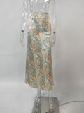 Autumn 2025 New High-Rise Skirt Silky Short-Slip Skirt Summer Fishtail Skirt Ice Silk Purple 68HZ