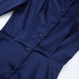 Long-Sleeved Shirt Dress Shoulder 2025 Spring New Sexy Body-Body Ass Short Dress Temperament 68HZ