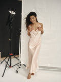 2025 Summer French Light Pink Light Luxury Sexy Lace Sling Skirt Home Dress Summer 68HZ