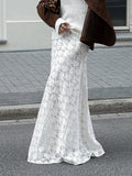 Sexy Design Lace Beach Leisure Fishtail Half-Dress Autumn And Winter Temperament White Fashion And Ankle Skirt Woman 68HZ