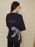 2026 Summer New Leopard Print Short-Sleeved Women New Leisure Free Letter Print T-Shirt Tide 68HZ