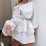 2025 Summer Fashion New White Cotton Dress Women's Waists Thin Dress Women 68HZ