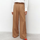 Autumn 2025 New Leisurely Thin Pants Suit Pants Women Commuting High-Waisted Trousers Loose 68HZ