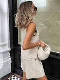 Workplace Commuting Cotton Sleeveless Vest Hot Pants Set 2025 Spring And Summer Fashion Two Sets Of Women's Clothing 68HZ