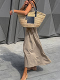 2025 Summer Sleeveless Shoulder Languid Temperament Casual Simple Dress New Fashion Dress 68HZ