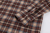 2025 Spring Vintage Checker Shirt Female Long Design Feel Plaid Shirt Loose 68HZ
