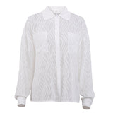 2025 New Spring And Summer French Chiffon Shirt Perspective Thin Design Sense Niche Texture Shirt Women's Top 68HZ