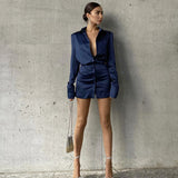 Long-Sleeved Shirt Dress Shoulder 2025 Spring New Sexy Body-Body Ass Short Dress Temperament 68HZ