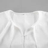 Women's Clothing In Autumn 2025 New Gentle Style French Rounded Collar Lotus Leaf Side Design Sense Long-Sleeved Shirt 68HZ