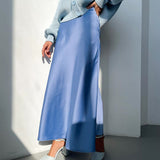 Autumn 2025 New High-Rise Skirt Silky Short-Slip Skirt Summer Fishtail Skirt Ice Silk Purple 68HZ