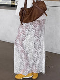 2025 Summer Sexy Perspective Lace Lazy Comfortable Dress New Simple Commuter Women's Dress 68HZ