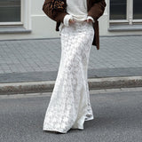 Sexy Design Lace Beach Leisure Fishtail Half-Dress Autumn And Winter Temperament White Fashion And Ankle Skirt Woman 68HZ