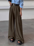 Ambient Leg Pants Women's Autumn New British Style Light Fall Pressure Frills With A Frills In A Frills 68HZ