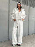 2025 New Puff Short Cotton Vest + T-Shirt Three-Piece Set Of Female Solid Color Temperament Sports And Leisure Set 68HZ